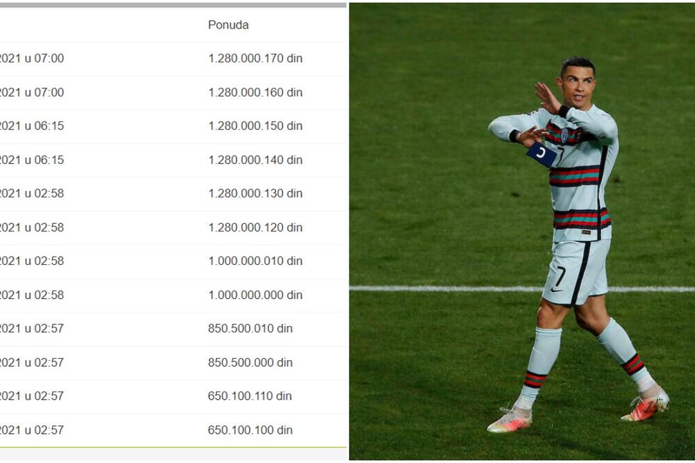 SRAMOTA! Vatrogasac stavio Ronaldovu traku na aukciju da pomogne bolesnom detetu, a PUKLA JE BRUKA! CENA PADA!