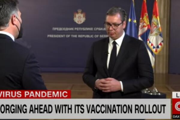 INTERVJU PREDSEDNIKA SRBIJE ZA CNN: Za nas je vakcinacija pitanje SPASAVANJA ljudskih života (VIDEO)