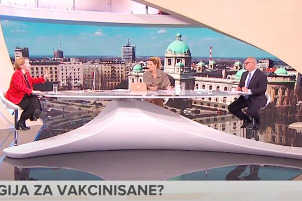 ŽESTOKO U STUDIJU JOVANE JOKSIMOVIĆ: Antivakserka Mila Alečković POBESNELA, Vesić i voditeljka MORALI DA JE SMIRUJU