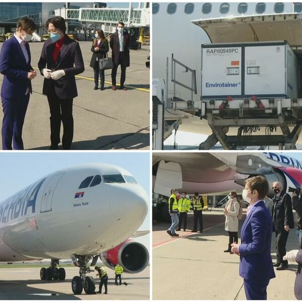STIGLO JOŠ POLA MILIONA KINESKIH VAKCINA! Ana Brnabić ih je dočekala na aerodromu (VIDEO)