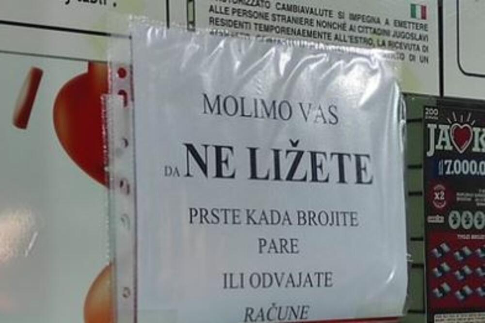 HIT NATPIS KOJI ĆE VAS NASMEJATI, IZ BEOGRADSKE MENJAČNICE PRAVO! Šta mole ljude usred pandemije (FOTO)