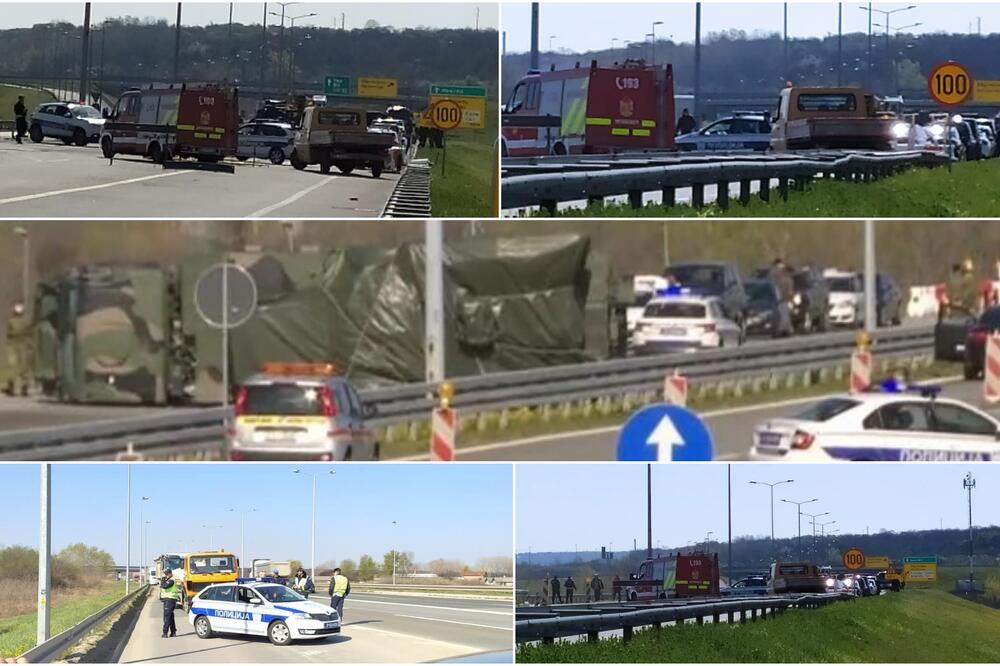 ESPRESO NA LICU MESTA: Kraj drame kod Ostružnice, saobraćaj se normalizuje nakon prevrtanja VOJNOG KAMIONA (FOTO)