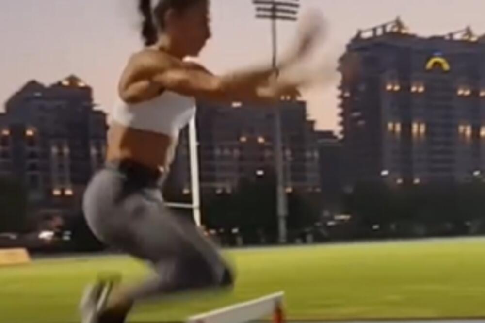 IVANA ŠPANOVIĆ SE IZBLAMIRALA NA TRENINGU! Sama atletičarka se nasmejala svom potezu! (VIDEO)