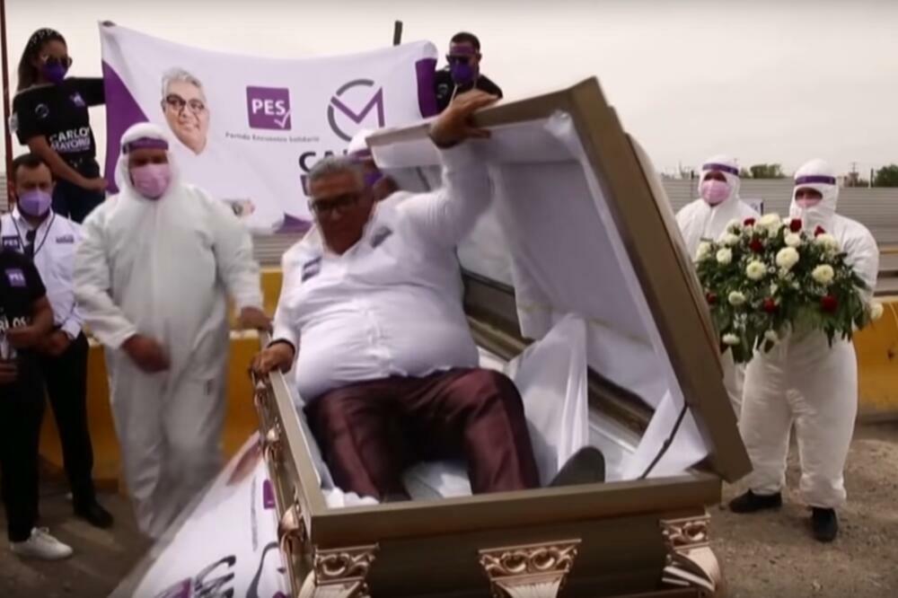 MOŽE LI BIZARNIJE? MEKSIČKI POLITIČAR USTAO IZ ZLATNOG KOVČEGA: Kolegama poslao JASNU PORUKU! (VIDEO)