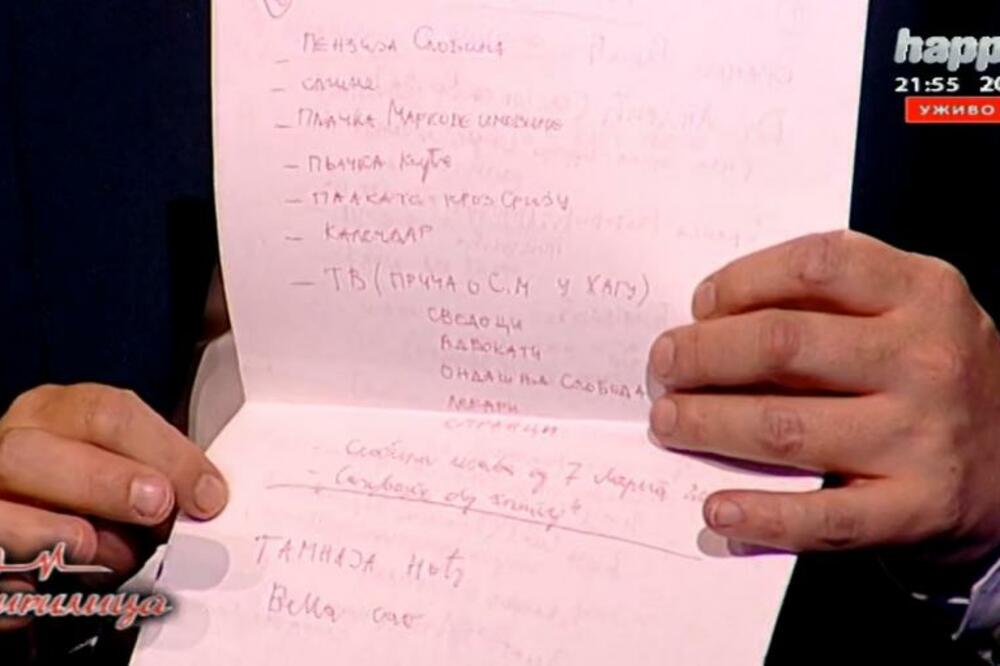 DAČIĆ OBJAVIO SPISAK KOJI MU JE DALA MIRA MARKOVIĆ: Na njemu "izdajnici", ŠOK INFORMACIJA dospela u javnost (FOTO)