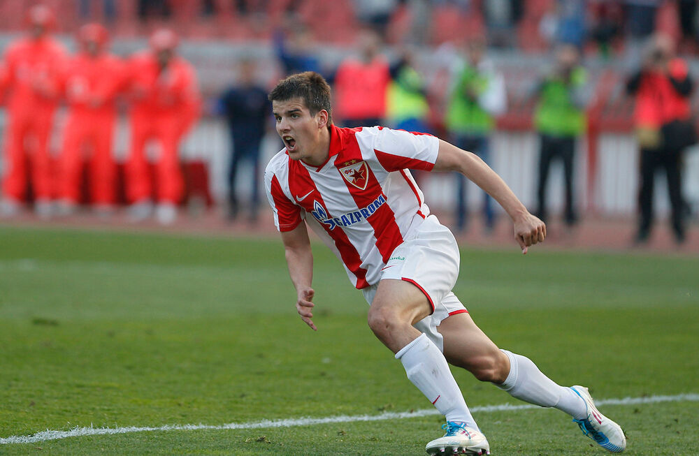 Kaluđerović nakon pobedničkog gola u derbiju 6.4.2011.