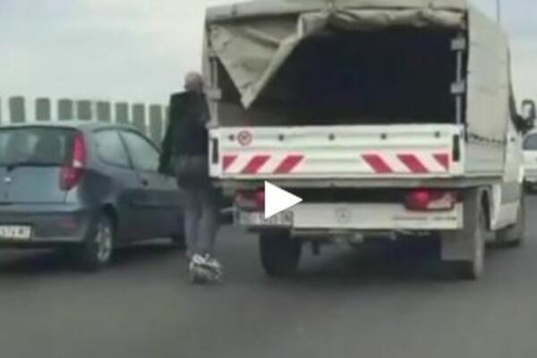 SNIMLJEN TUPAN USRED BEOGRADA: Pogledajte kako ugrožava SVOJ i tuđe živote! (VIDEO)