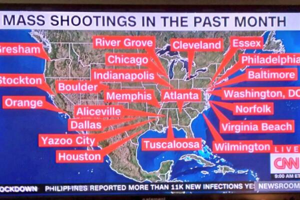 PORAŽAVAJUĆE! KRVAVA MAPA AMERIKE: Za mesec dana najmanje 50 VATRENIH OBRAČUNA širom SAD (VIDEO)