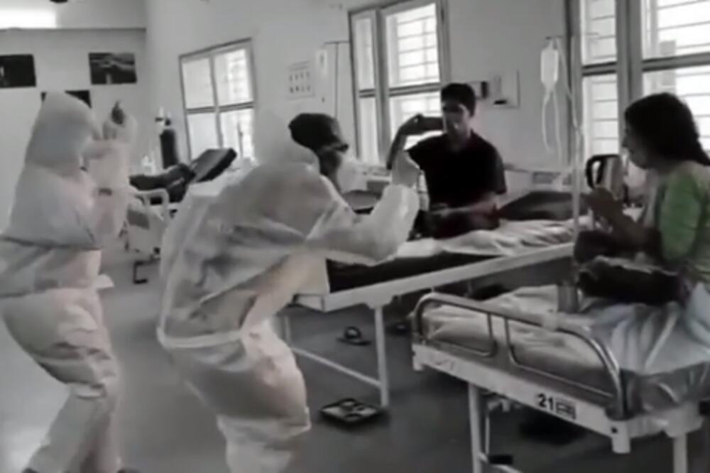 PRELEPO! DOKTORI I SESTRE KOVID BOLNICE ZAPLESALI DA ORASPOLOŽE PACIJENTE:Rešili da im vrate OSMEHE NA LICE (VIDEO)