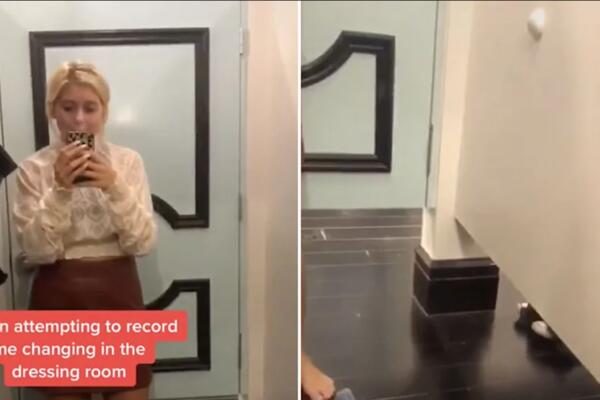 ŽENE, BUDITE OPREZNE DOK SE SKIDATE U SVLAČIONICAMA! Devojka upravo uhvatila voajera koji pokušava da je SNIMI!