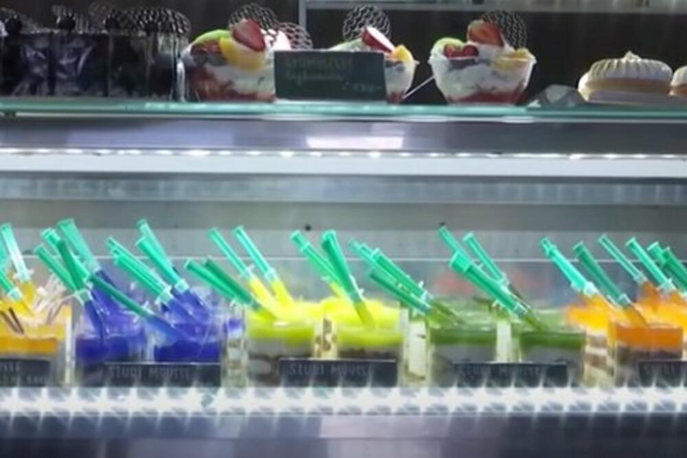 NEOBIČNOM PONUDOM PRIVUKLI PAŽNJU CELOG SVETA: Da li želite dezert od Fajzera, Sputnjika ili AstraZeneka? (VIDEO)