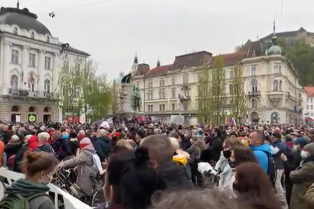Demonstracije protiv rata u Ukrajini održane u Ljubljani