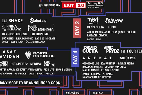 20 novih imena za proslavu 20 godina EXIT festivala! Stižu Asaf Avidan, Artbat, Meduza, Sabaton i Hot Since 82