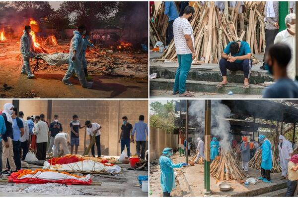 U INDIJI PREKO 20 MILIONA ZARAŽENIH, KREMATORIJUMI RADE DANONOĆNO, SEČE SE DRVEĆE ZA DODATNNE LOMAČE! (GALERIJA)