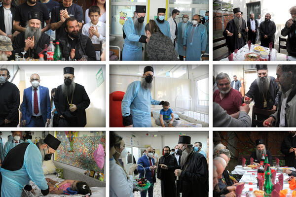 RUČAO SA BESKUĆNICIMA, OBIŠAO DECU U TIRŠOVOJ, DELIO PAKETE: Ovako je patrijarh Porfirije proveo USKRS! (GALERIJA)