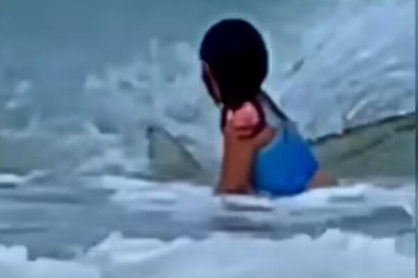 DRAMA NA PLAŽI! DEVOJČICA (6) UŽASNUTA IZLETELA IZ PLIĆAKA: Oko nje kružila AJKULA (VIDEO)