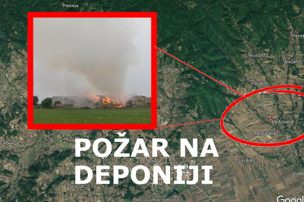 NISAM SMELA DA IZAĐEM IZ KUĆE KOLIKO SMRDI! Požar zahvatio celu DEPONIJU KOD BLACA, ni vatrogasci ne mogu da priđu