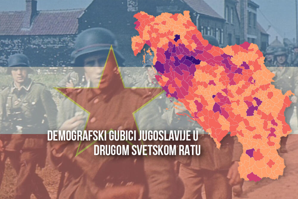 CRNA SRPSKA RANA USRED KNINSKE KRAJINE i oko BANJALUKE: Broj POGINULIH po opštinama SFRJ u 2. svetskom RATU (MAPA)