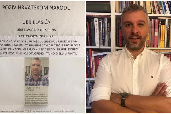 TO NIJE NAPISANO U AFEKTU, OSEĆA SE MRŽNJA U PISMU: Hrvoje Klasić za Espreso nakon pretnji da će ga ubiti SRBOSEKOM