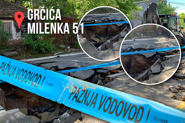 POGLEDAJTE DŽINOVSKI KRATER KOJI SE OTVORIO U BEOGRADU: Ekipe su na terenu, radi se na sanaciji problema (FOTO)