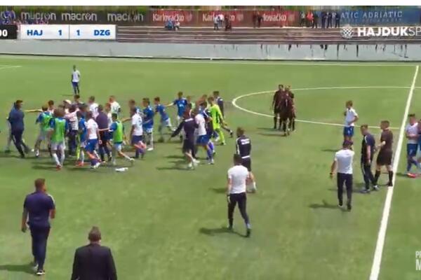 HRVATSKI DERBI OBELEŽIO INCIDENT! Kada je sudija svirao kraj počela su PESNIČENJA (VIDEO)