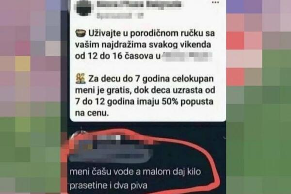 RESTORAN NA FEJSBUKU OBJAVIO AKCIJU ZA GRATIS OBROK ZA DECU, A ONDA SE JAVIO SRBIN: Samo mi možemo ovo da SMISLIMO