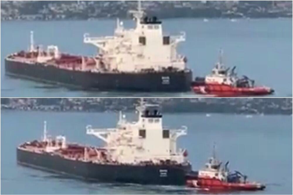 BOSFOR BLOKIRAN: Tanker napravio haos (VIDEO)