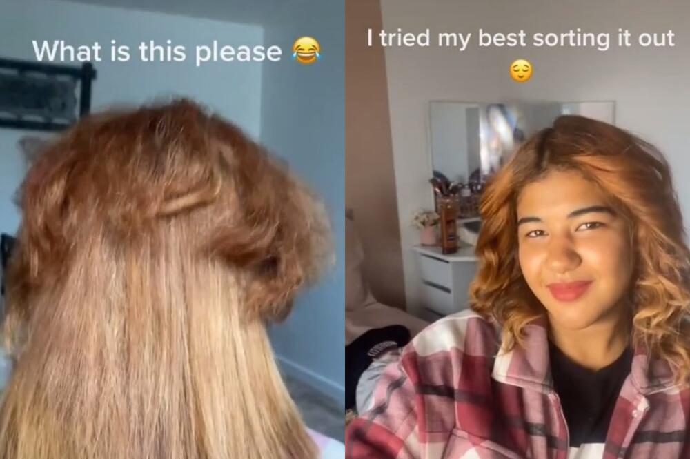 ONO KAD TI JE DRUGARICA I FRIZERKA! Od LAVLJE GRIVE došla do SPEKTAKULARNE FRIZURE (VIDEO)