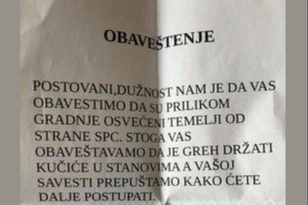 PORUKA KOJU SU ZATEKLI U ZGRADI ZAPREPASTILA JE BEOGRAĐANE: Da li se ovo neko ŠALI ili...?
