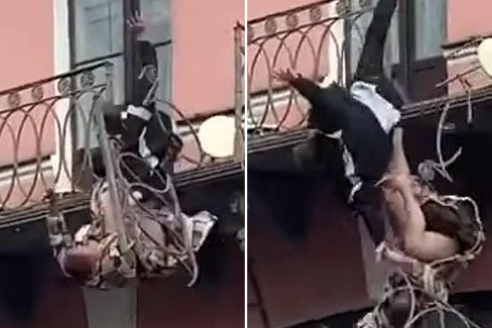 OLGA SE MAKLJALA SA MUŽEM, PA OBOJE IZELETELI KROZ BALKON: Ograda se SLOMILA, par se STRMOGLAVIO na ulicu! (VIDEO)