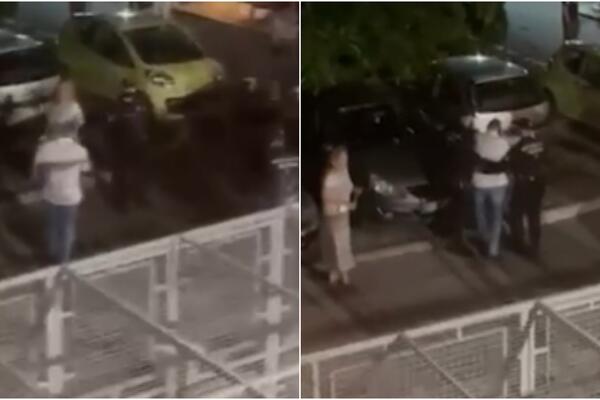 ČEDA ŠUTIRAO AUTO, OKO NJEGA 7 POLICAJACA! Pojavio se NOVI SNIMAK incidenta sa Novog Beograda (VIDEO)