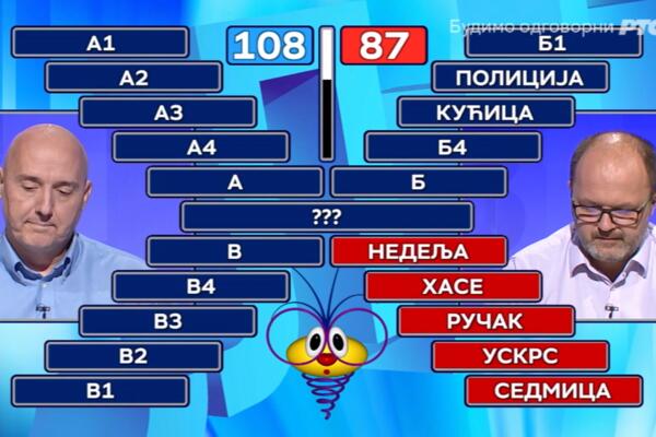 KONAČNO...DALJE: Posle Miodragovog odgovora u Slagalici, svi su počeli da se smeju, voditeljka se jedva suzdržala