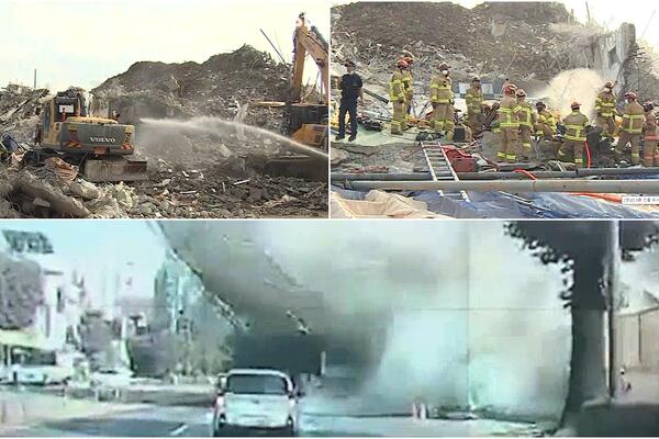 UŽAS U JUŽNOJ KOREJI! ZGRADA SE SRUŠILA NA PROMETNU ULICU, JEZIV momenat slučajno uhvaćen na KAMERI, ima POVREĐENIH