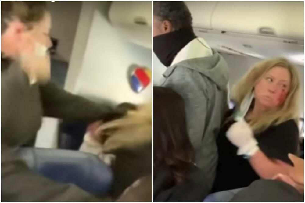 NEVIĐEN OKRŠAJ U AVIONU: Putnica izudarala stjuardesu u lice, izbila joj zube, a sve to zbog MASKE! (VIDEO)