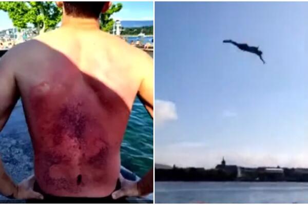 POSLE OVE FOTOGRAFIJE, NIKADA VIŠE NEĆETE SKOČITI U VODU NA LEĐA! Čovek se uništio, ovo je baš BOLELO (VIDEO)