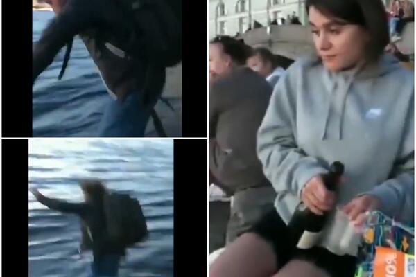 U MEĐUVREMENU U RUSIJI: Prvo se okupao u VOTKI, a onda tako PIJAN napravio ŠOU na keju (VIDEO)