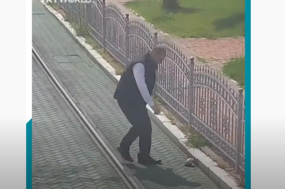 KAKVA LEGENDA! Zaustavio tramvaj da bi spasio JADNU ŽIVOTINJU koja se zaglavila! Svaka čast! (VIDEO)