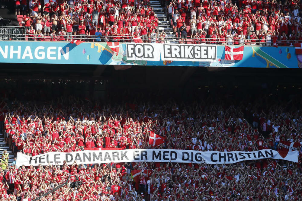 CEO STADION JE STAJAO U DESETOM MINUTU: Svi su aplauzom podržali Eriksena u svojoj borbi! (VIDEO)