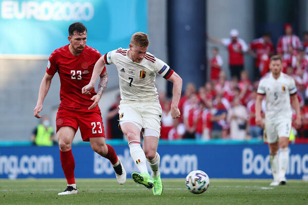 BELGIJANCI IPAK SLAVILI PROTIV ODLIČNE DANSKE! Ulazak De Brujnea preokrenuo situaciju na terenu!