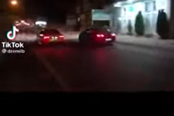 ORGANIZOVANA ILEGALNA ULIČNA TRKA U NOVOM PAZARU: Policija zaplenila dva moćna automobila! (VIDEO)