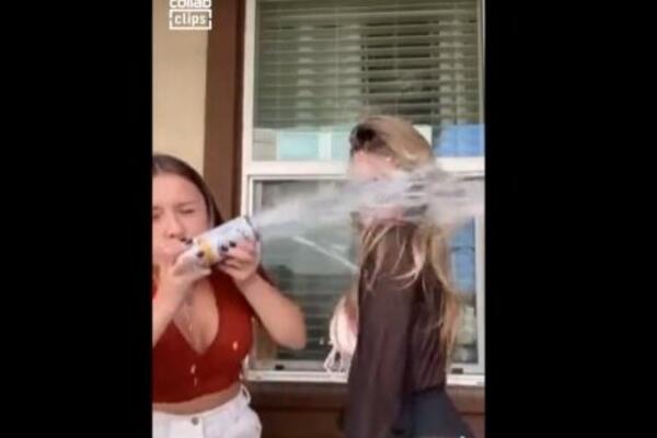 ZANOSNO POZIRALA U KUPAĆEM KOSTIMU, A ONDA USLEDIO NEOČEKIVANI OBRT: Završila okupana PIVOM! (VIDEO)