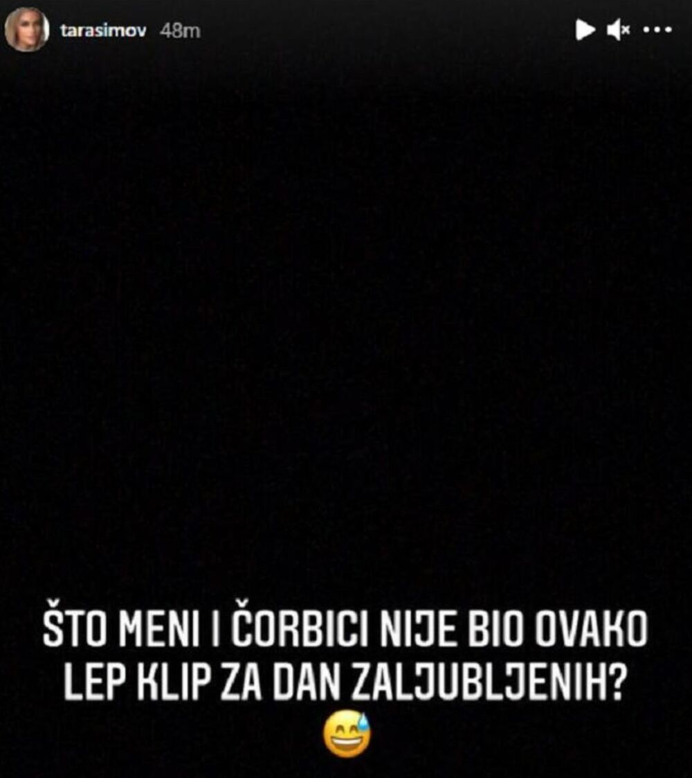 Objava Tare Simov na instagramu