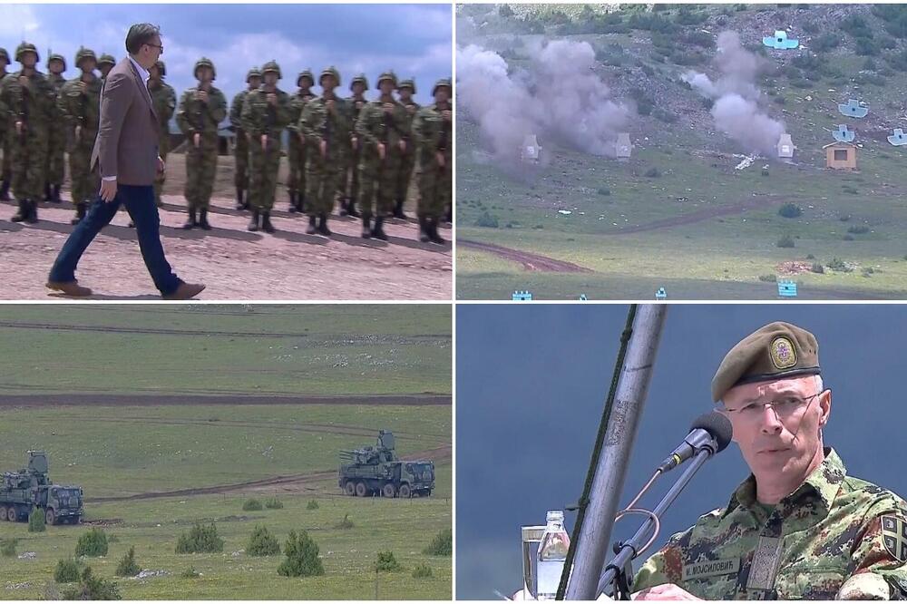 MUNJEVITI UDAR: Najveća taktička vežba vojske u poslednjih nekoliko decenija, prisutan je i Vučić (VIDEO)