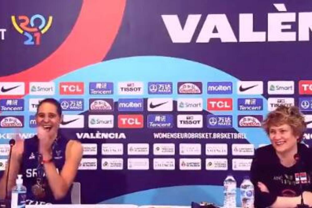 KOŠARKAŠICE UPALE NA KONFERENCIJU MARINE MALJKOVIĆ: Napravile su ŠOU, a Englez je oduševljen njima! (VIDEO)