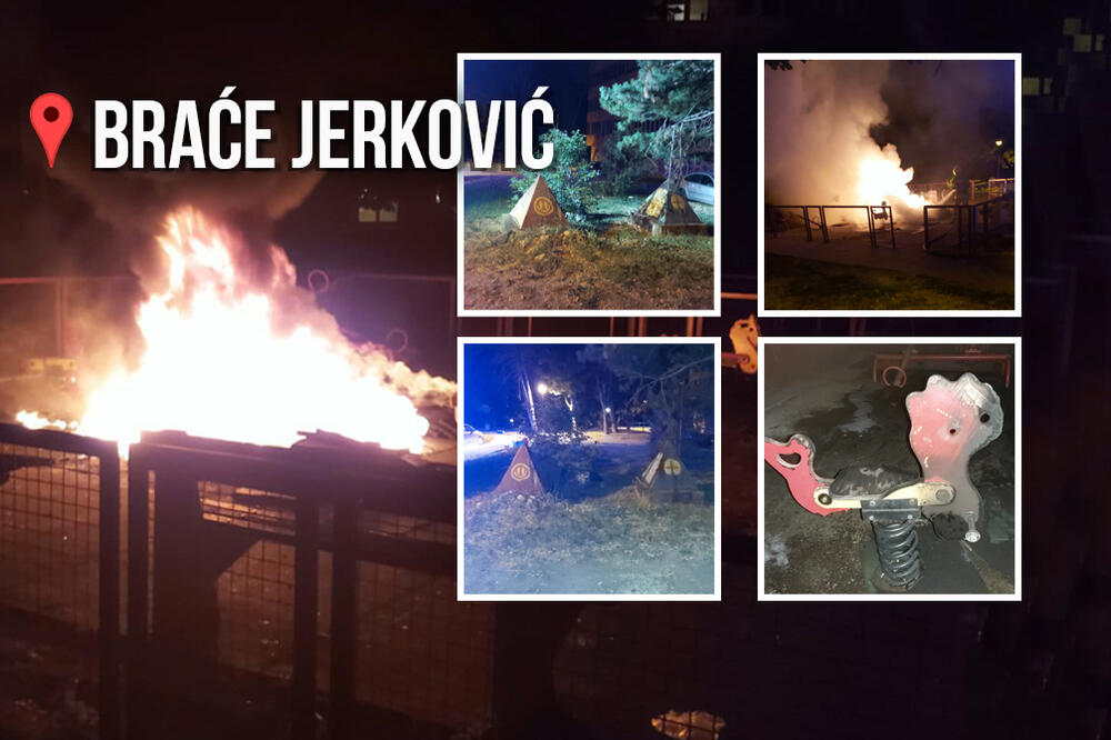 PRVI SNIMAK POŽARA U BRAĆE JERKOVIĆA! Park goreo na 30 metara od skladišta mazuta, BUKTINJA jedva obuzdana (VIDEO)