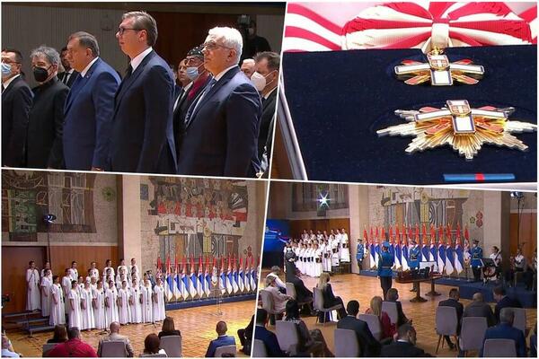 PREDSEDNIK SRBIJE URUČIO ODLIKOVANJA ZA VIDOVDAN: Odlikovani Dodik, Mandić, a neka priznanja dodeljena posthumno