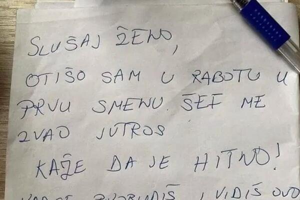 MUŽ JE MORAO NA POSAO, NA STOLU SAM ZATEKLA 1 PORUKU: Kad sam videla poslednju rečenicu, POLUDELA SAM OD MUKE! FOTO