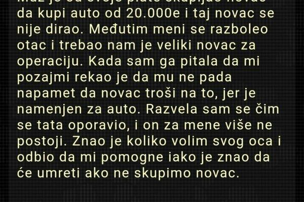 MUŽ JE SKUPLJAO NOVAC DA KUPI AUTO, A ONDA JE ŽENA IMALA 1 MOLBU ZA NJEGA: Posle toga ništa nije bilo ISTO! FOTO