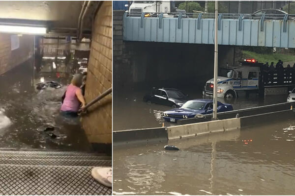 PAKAO U NJUJORKU, SVE JE POPLAVLJENO, LJUDI PLIVAJU PO METROU! Vodi se velika borba, ovo nikad nije viđeno! (VIDEO)