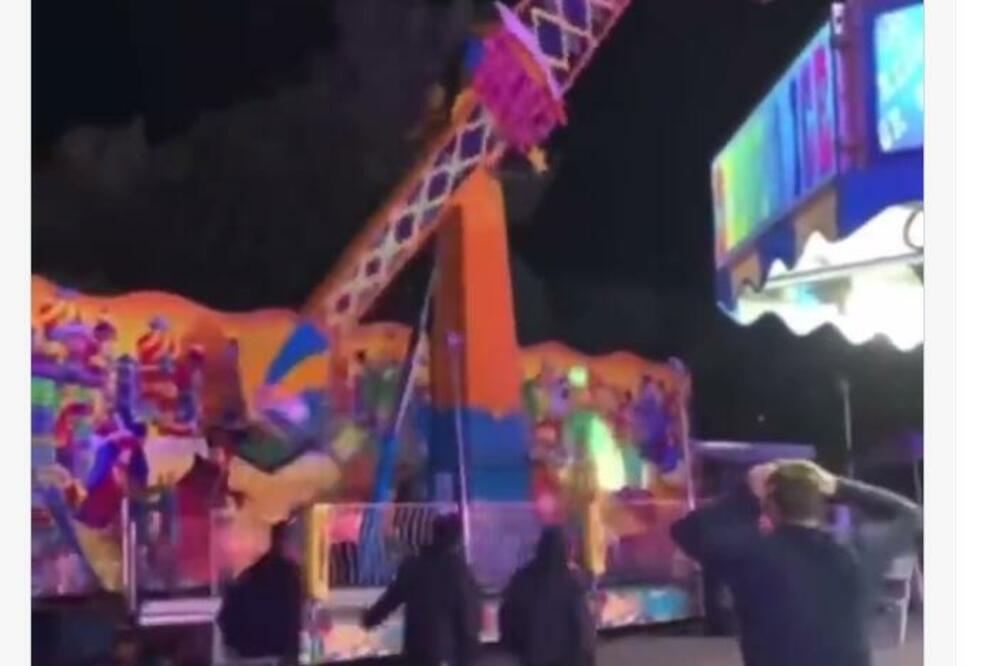 ZA DLAKU IZBEGNUTA TRAGEDIJA: Snimak iz luna parka ledi krv u žilama! (VIDEO)